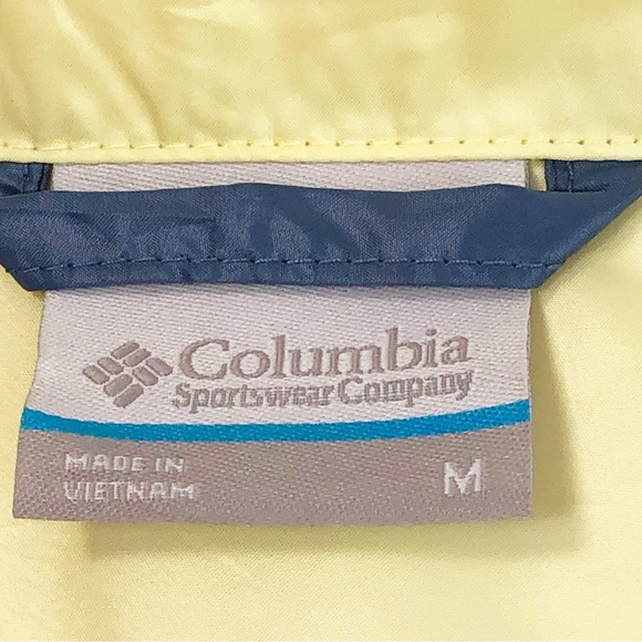 Columbia Light Yellow & Blue Colorblock Morning View Windbreaker Medium - Picture 4 of 16